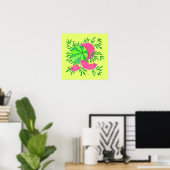 Été Watermelon Branches Bright Tropical Poster (Bureau à domicile)