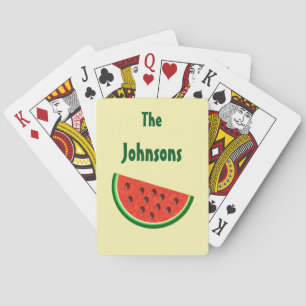 Eté Watermelon Jaune Cartes de Jeu