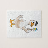 Eten als schilder met penseel van verf legpuzzel (Horizontaal)