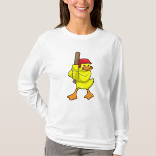 Eten bij honkbal met honkbalknuppel en Pet T-shirt