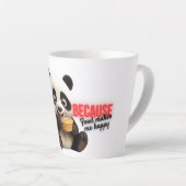 "Eten boven alles" Latte Mok (Rechterhoek)