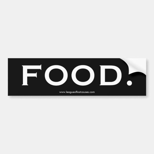 "Eten" bumpersticker (Voorkant)