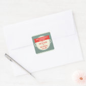 Eten Cadeaubonnen - Kerstmis Vierkante Sticker (Envelop)