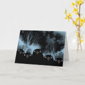 Eten Crow Spooky Wenskaart Kaart (Gele Bloem)