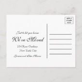 Eten, Drinken bij onze nieuwe thuisaankondiging Aankondigingskaart (Achterkant)