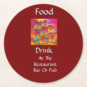 Eten Drinken Bij Restaurant Bar Of Café Kaneel Ronde Kartonnen Onderzetter