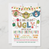 Eten, Drinken en lelijk zijn - Ugly Mask Christmas Kaart (Voorkant)