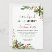 Eten, Drinken en vrolijk zijn | Uitnodiging voor k (Voorkant)