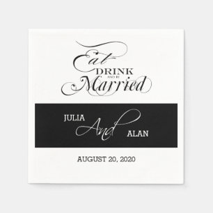 Eten, Drinken, Trouwen Trouwpapieren servetten