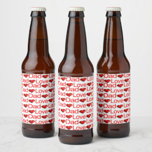 Eten en drinken Label Set Love Dad Bierfles Bier Etiket