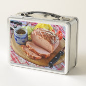 Eten Foto Gehaktbrood Kaas Dish Lunch Box (Achterkant)