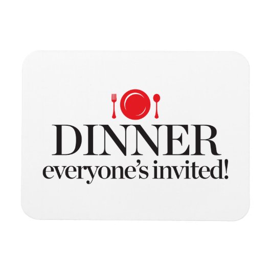 Eten Iedereen uitgenodigd Magneet (Horizontaal)