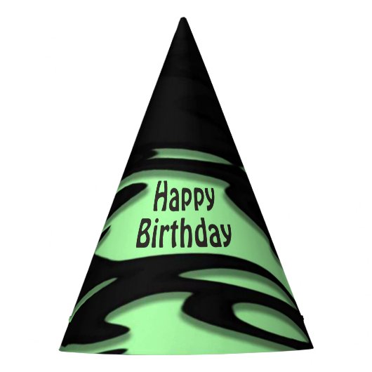 Eten in Groene verjaardag Feesthoedjes (Voorkant)