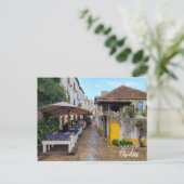 Eten in Obidos - Portugal Briefkaart (Staand voorkant)