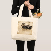 Eten in Sepia Grote Tote Bag (Voorkant (product))