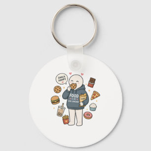 Eten Is Mijn Liefdestaal Funny Foodie Meme Sleutelhanger