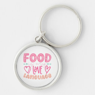 Eten is mijn liefdestaal - Retro Food Lover Chef C Sleutelhanger
