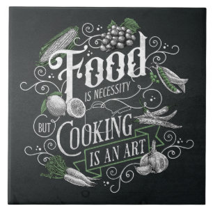 Eten Is Noodzaak Koken Is Kunst Vintage Keuken Tegeltje