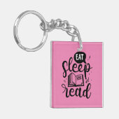 Eten Lezen Slaap Boek Liefhebber Sleutelhanger (Voorkant Links)