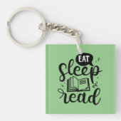 Eten Lezen Slaap Boek Liefhebber Sleutelhanger (Voorkant)