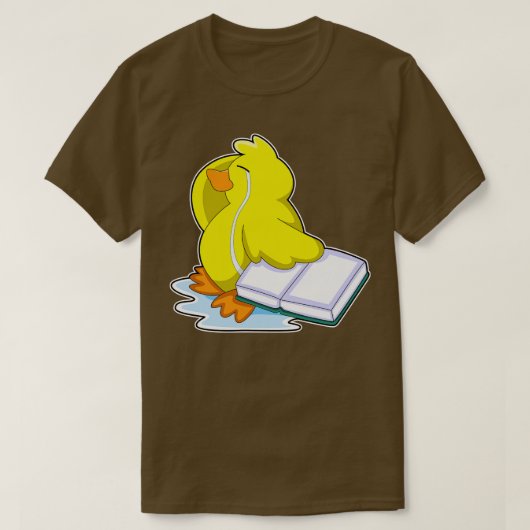Eten met boek t-shirt (Design voorkant)