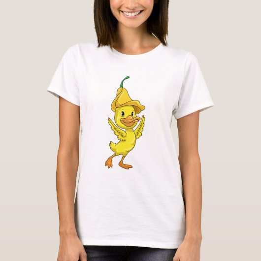 Eten met geel Bell-Pet T-shirt (Voorkant)