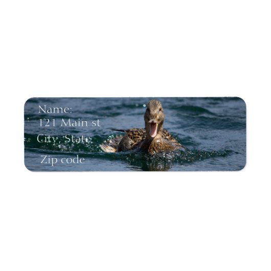 Eten met open bek etiket (Voorkant)