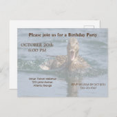 Eten met open bek uitnodiging briefkaart (Voorkant / Achterkant)