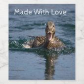 Eten met open bek wijn etiket (Enkel label)