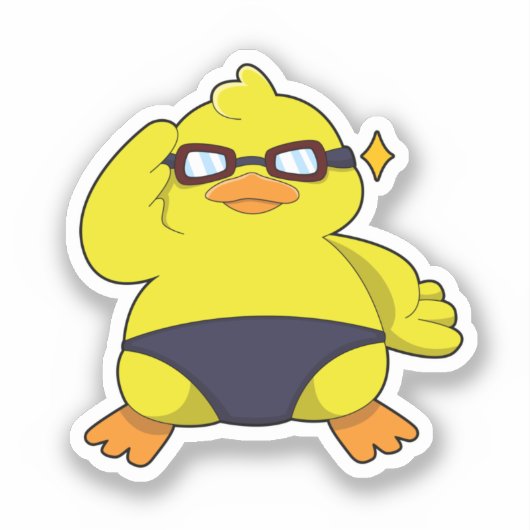 Eten met zonnebril sticker (Voorkant)