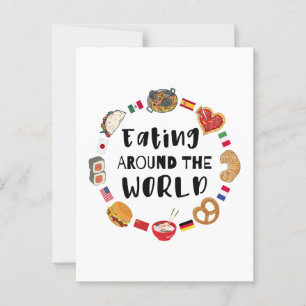 Eten over de hele wereld briefkaart
