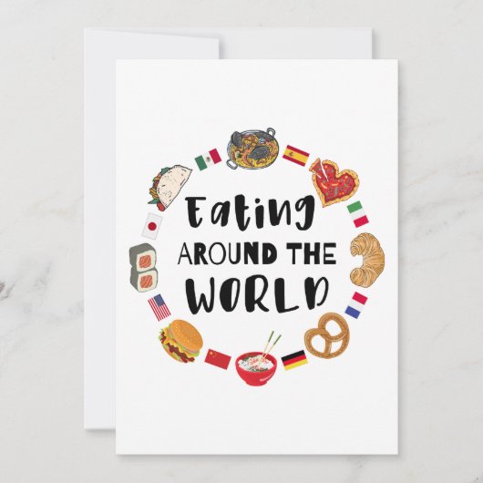 Eten over de hele wereld kaart (Voorkant)