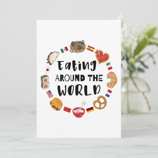 Eten over de hele wereld kaart (Staand voorkant)