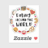 Eten over de hele wereld sticker (Vel)