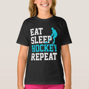 Eten Slaap Hockey Herhalen T-shirt
