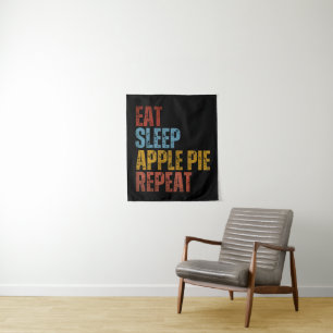 ETEN SLAPEN APPELTAART HERHALEN WANDKLEED