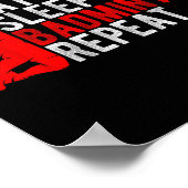 Eten Slapen Badminton Herhalen Badminton Enthousia Poster (Hoek)