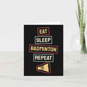 Eten Slapen Badminton Herhalen Badminton Speler Re Kaart