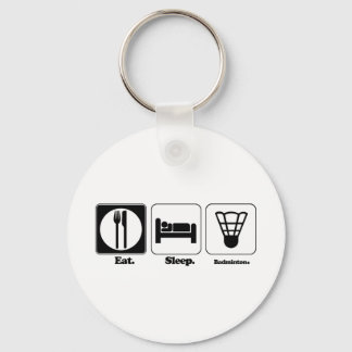 eten slapen badminton sleutelhanger