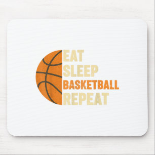 Eten slapen basketbal herhaal sportfans basketbal muismat