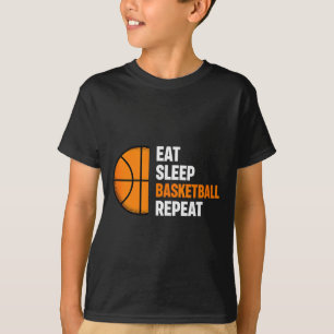 Eten Slapen Basketbal Herhalen Basketbal Liefhebbe T-shirt