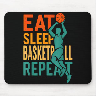 Eten slapen basketbal herhalen muismat