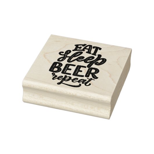 Eten Slapen Bier Herhalen Rubberstempel (Stempel)