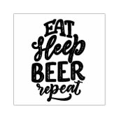 Eten Slapen Bier Herhalen Rubberstempel (Afrduk)