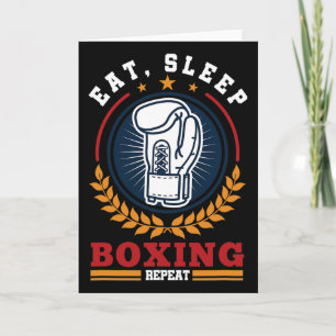 Eten Slapen Boksen Herhalen Mma Kickboksen Boxer Kaart