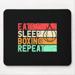 Eten Slapen Boksen Herhalen Retro Mma Vechters Kic Muismat