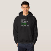 Eten Slapen Code Herhalen Codering Codeur Programm Hoodie (Voorkant volledig)
