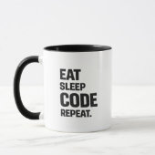 Eten Slapen Code Herhalen – Grappige Programmeur H Mok (Links)