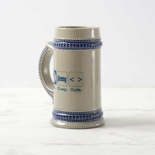 eten slapen code (html) bierpul (Voorkant links)