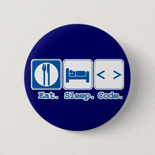 eten slapen code (html) ronde button 5,7 cm
